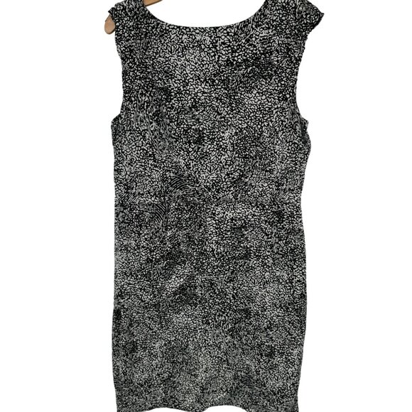Apostrophe Womens Black White Patterned Sleeveless knit Dress Size XL lined - Picture 7 of 11